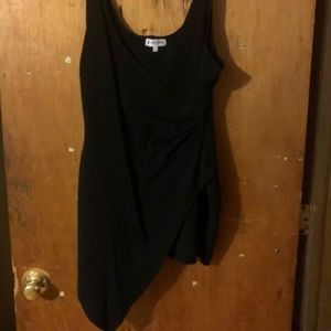 Short Black dress, Ruching on side